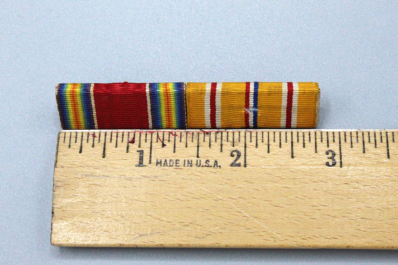 WW2 US 2 Place Navy Ribbon Bar . FLU648 - Time Traveler Militaria