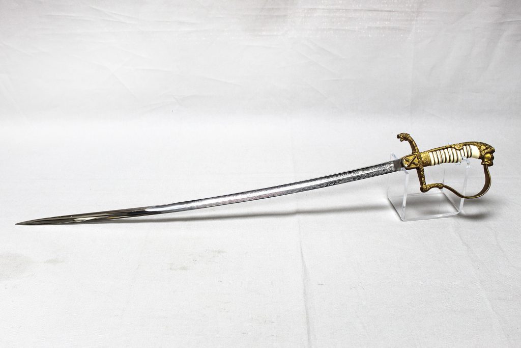 WW2 Italian Lion Head Artillery Officer Sword - EF Horster . SG169 ...