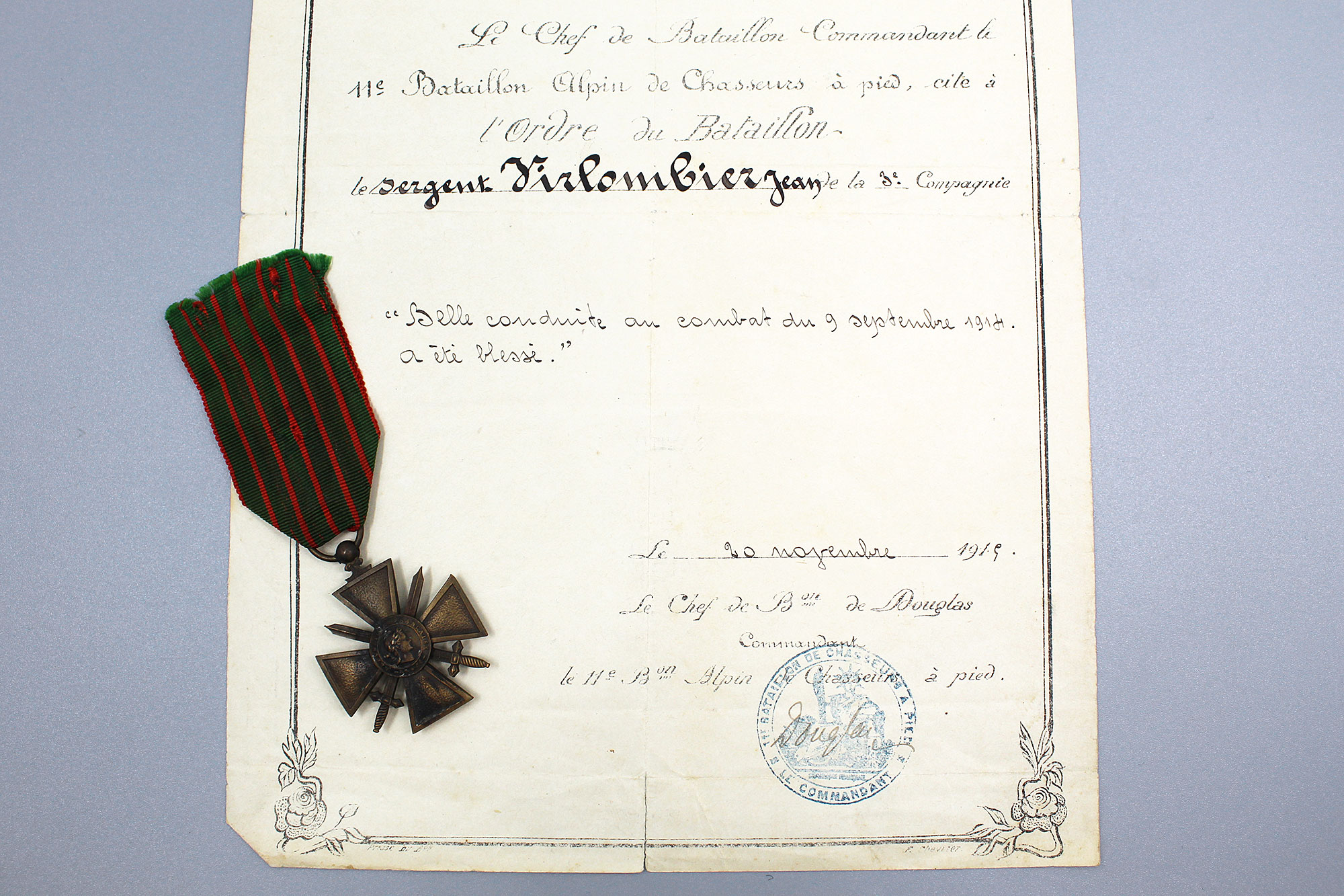 Ww1 French Croix De Guerre 1914 17 With Award Doc Wm178 Time Traveler Militaria