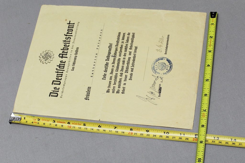 WW2 German DAF Document . GD898 - Time Traveler Militaria