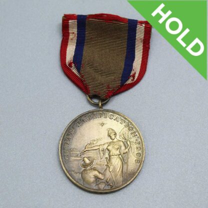 <font color=“#FA0303”> ON HOLD JA0225 </font>US Cuban Pacification Navy Medal - # 588 . YMU3012