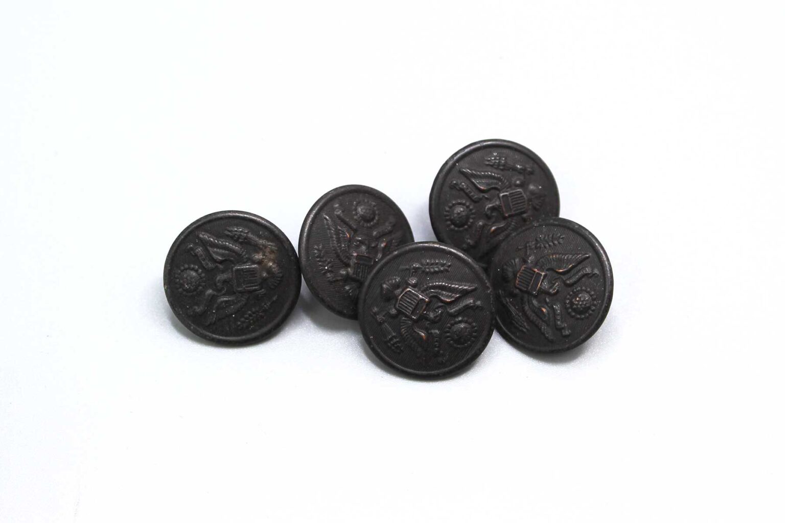 WW1 US Army Group of 5 Buttons . FLU4774 - Time Traveler Militaria