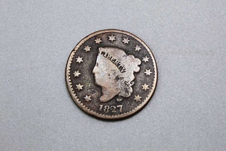 1827 US Large Cent Coin . COIN222 - Time Traveler Militaria