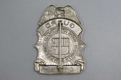 Obsolete Vintage Burns Security Guard Badge . ANT223 - Image 2