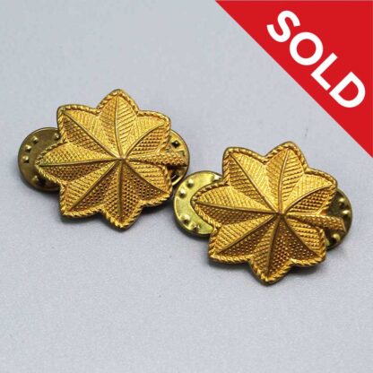 SOLD US Army Major Insignia Pair - Vanguard 1V . FLU66