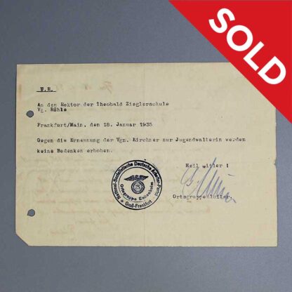 SOLD WW2 German Letter 1935 . GD1021