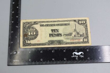 WW2 Japanese Invasion Money 10 Pesos <font color=“#AC18DF”>Price Each</font>. COIN595 - Image 4