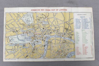 WW2 American Red Cross Map of London . FLU4891 - Image 2