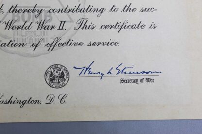 US Manhattan Project Atomic Bomb Certificate 1945 . FLU4892 - Image 3