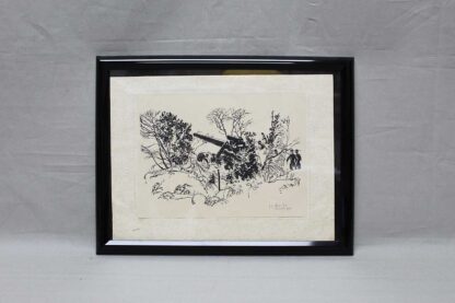 WW2 German Framed Drawing Signed 1941 . GD1025