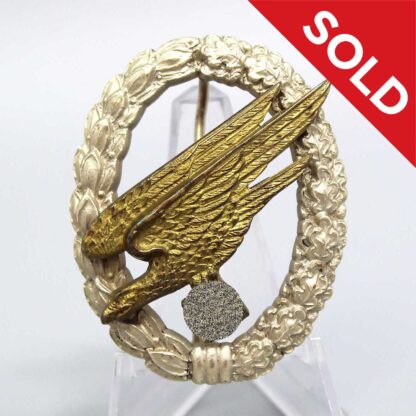 SOLD WW2 Luftwaffe Paratrooper Badge - JMME . GO5102