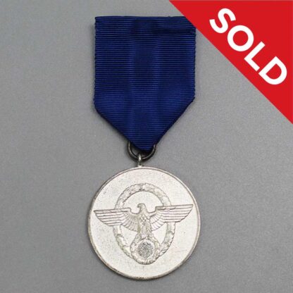 SOLD WW2 German Police 8 Year Service Medal . GO6186cxrs