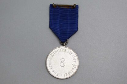 SOLD WW2 German Police 8 Year Service Medal . GO6186cxrs - Image 5