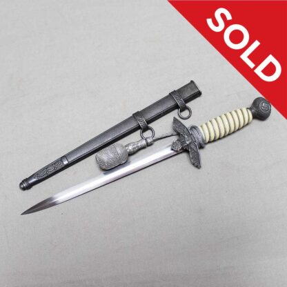 SOLD WW2 Luftwaffe 2nd Model Dagger w/Portepee - Holler . D949