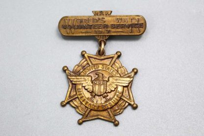 US World War 1917 Volunteer Service Medal . YMU1087