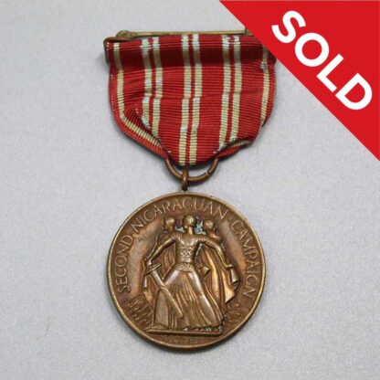 SOLD US Navy Second Nicaraguan Campaign Medal M.No.761 . YMU4851