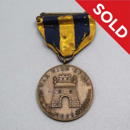 SOLD US Army Spanish Campaign Medal M.No.64 . YMU4856